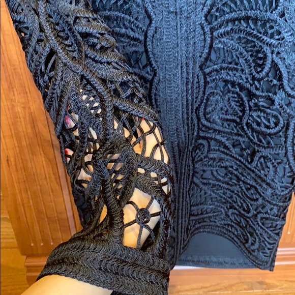 MAJE Embellished Crochet Magic Open Coat - Picture 3 of 7